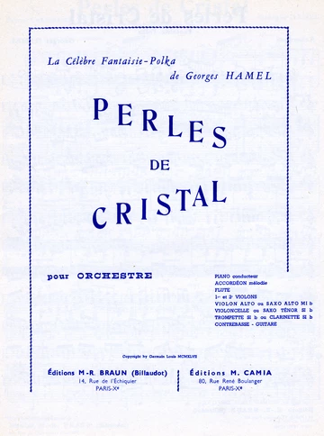 Perles de cristal - partition d&amp;#039;orchestre Visual